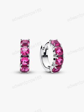 Pink Hoop Earrings